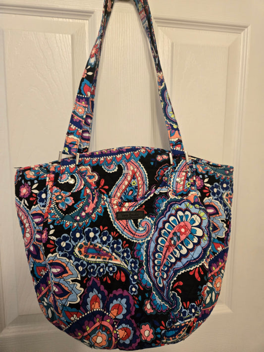 Vera Bradley Trio Zip Hipster Crossbody Bag Haymarket Paisley Print