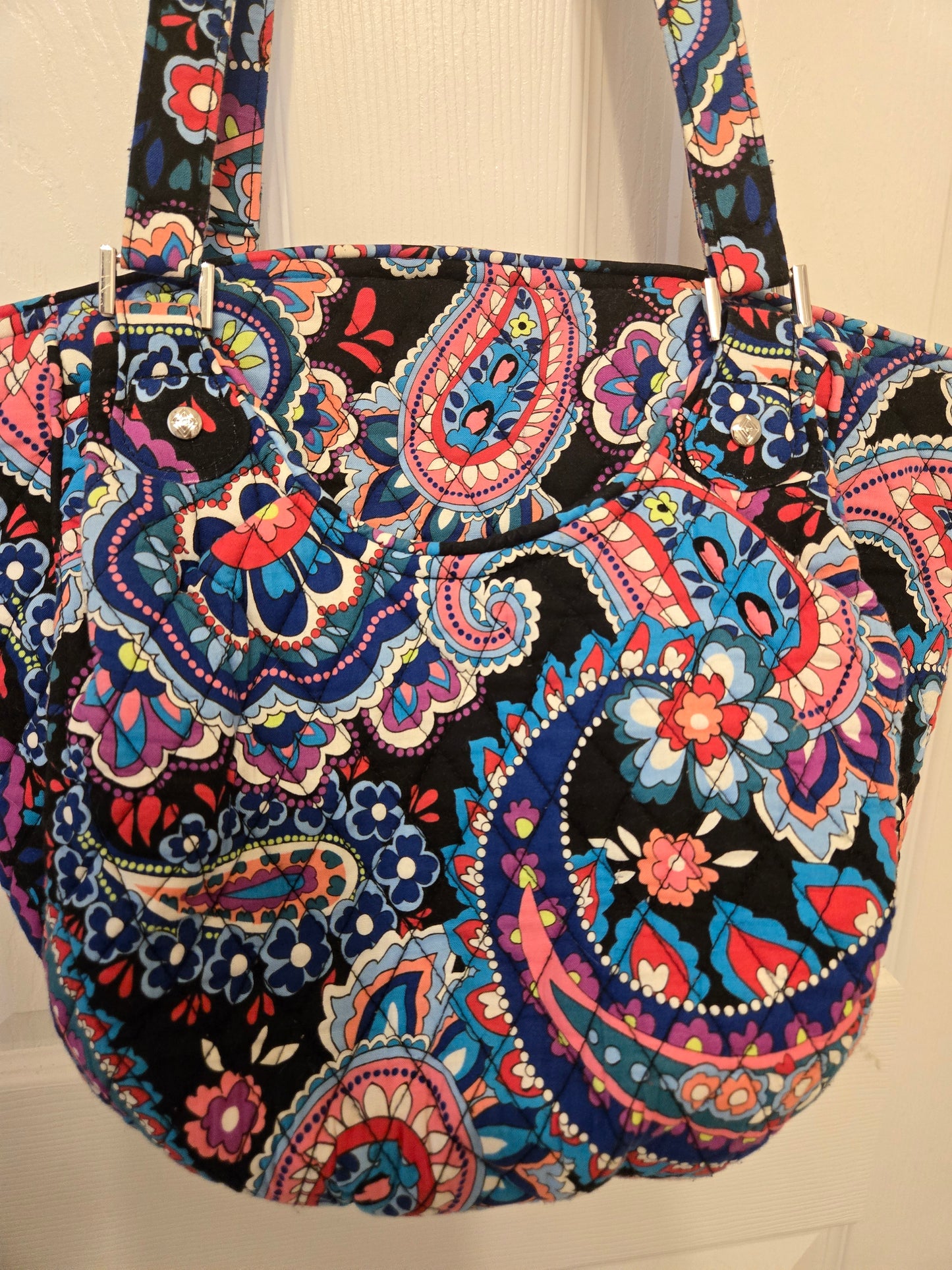 Vera Bradley Trio Zip Hipster Crossbody Bag Haymarket Paisley Print